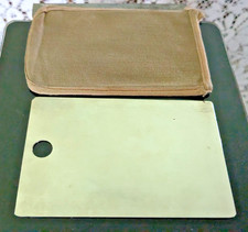 Genuine WW2 US Army USGI Shaving Signal Mirror & OD Green Canvas Sleeve picture