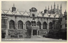 Postcard Oxford (OX1 4EW), the hall construction of Oriel College, Oxford, postcard picture