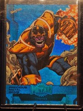 2023 SkyBox Marvel Metal Universe Avengers Thanos #146 PMG Blue 40/50 picture