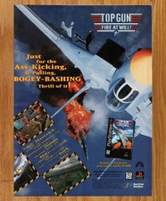 Top Gun Fire at Will Jet Fighter - Video Game Print Ad / Poster Promo Art 1996 picture