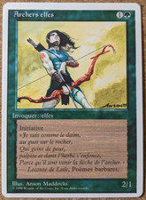 mtg magic 1996 simplified deck for 2 players FRENCH vf fr Elvish Archers elves picture