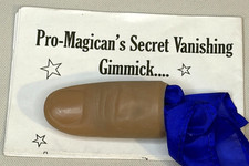 Pro Magicians Secret Vanishing Gimmick Thumb Tip and Silk Magic Trick Set picture