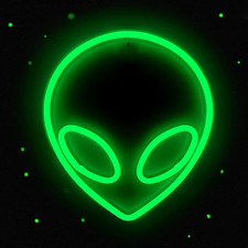 Alien Neon Sign Green LED Alien Neon Light Usb/Battery Operated | Cool Alien Lig picture