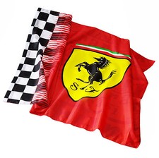 Licensed - Large High Quality Ferrari Flag -Indoor/Outdoor -100X150cm - 3'X5' picture