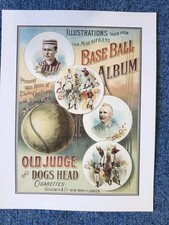 1880s-1890s Baseball Advertising Baseball Players Colorful Baseball Poster  picture
