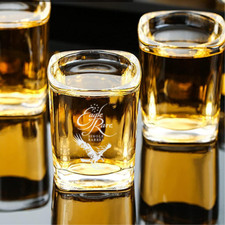 Custom Engraved Eagle Rare Single Barrel Square Shot Glass – 2.2 oz Capacity picture