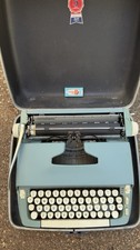 Smith-Corona Super Sterling Manual Typewriter Seafoam Green w/ Case, Works picture
