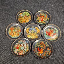 Set of 7 PALEKH RUSSIAN LEGENDS Fairy Tale Plates Bradford Exchange picture