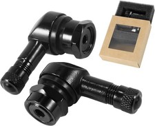 90 Degree CNC Motorcycle Tire Valve Stems 10 mm and 11.3 mm for Harley Black picture