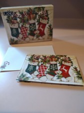 Lang ~ Holiday Stockings PETITE Christmas Cards by Susan Winget  ~ Linen ~ NEW picture