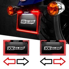 XKGlow Motorcycle LED License Plate Frame with Running, Turn and Brake HD picture