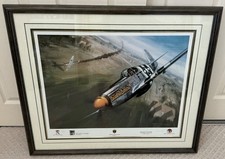 Roy Grinnell Limited Ed Litho WWII Ken Dahlberg Signed Showdown Over Berriere picture
