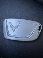 Handmade Silver Key Fob Prop Fits Corvette C8 Style 1:1 Scale Display Gift picture