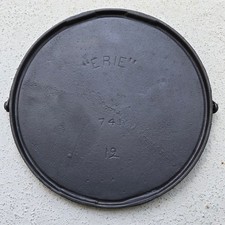 Vintage ERIE cast-iron baled griddle Pre Griswold No 12 picture