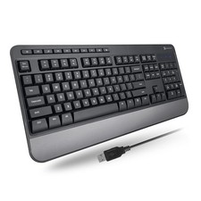 X9 Wired Keyboard - Comfortable Typing - Ergonomic Full Size USB Keyboard with W picture