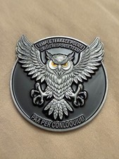 Temple Terrace Police CRT Owl SWAT Tactical Coin Law Enforcement picture