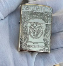 Ragnarok viking Ship zippo Lighter Silver 5 Sides In a New Box picture