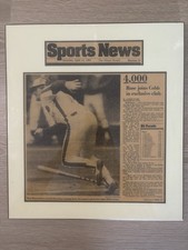 Pete Rose 4,000 Career Hits Sports News Engraving Signs Mr.Trophy 1984 15x13.5 picture