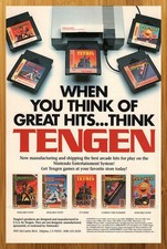 1987 Tengen Video Games Print Ad/Poster Tetris Gauntlet Pac-Man Nintendo NES Art picture
