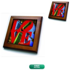 3dRose Sculpture LOVE Philadelphia 8x8 Framed Tile ft_55952_1 picture