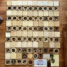 59pc WWII Era Instructograph Continental Morse Code Instruction Paper Tape Reels picture