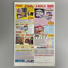 AMIGA 600 LEMMINGS 1200 500 CARTOON CLASSICS 600 ZOOL 1993 VINTAGE RETRO ADVERT picture
