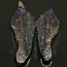 Gorgeous Color Sparkling Black Tablon Honduran Butterfly Opal Pair picture
