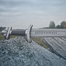 Northmen Damascus Steel Handmade Viking Sword With Scabbard, 38 Inch picture
