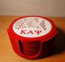 KAPPA ALPHA PSI 3D PRINTED  COASTER SET WITH HOLDER picture