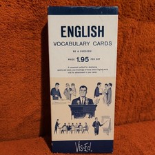 Vintage 1950s Vis-Ed English Vocabulary Flash Cards 1000 Words. picture