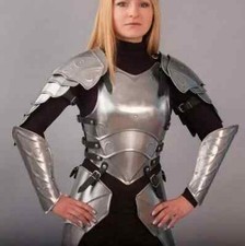 Lady Cuirass Costume Armor Medieval Knight Female Fantasy Costume steel  picture