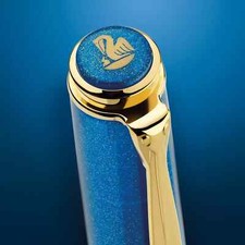 Pelikan Fountain Pen Classic M200 Golden Lapis  Fine nib picture
