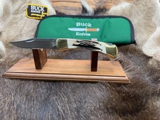 2017 Buck 110 Knife With Stag Handle & Stainless Steel Blade Mint In Buck Pouch picture