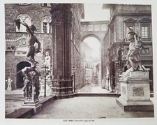 Loggia Dei Lanzi Sculptures Florence Italy Carlo Brogi Albumen Print Photo picture