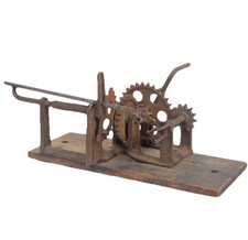 Apple Peeler Parer Vtg Old Antique Rare Return Lathe Kitchen Cast Iron Farm Tool picture