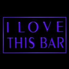 170150 I Love This Bar Pub Beer Rum Masculine Foam Display Neon Sign picture