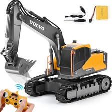 Volvo Licensed Remote Control Excavator Toy, 2.4GHz All‑Terrain Sand-Ready Const picture