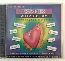 Lovers  Word Play Refrigerator Magnets Valentine 1997 - Fridge Poetry NEW SEALED picture