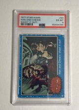 1977 Topps Star Wars #44 Han and Chewie shoot it out PSA 6 picture