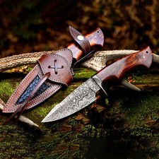 Hand Forged J2 Steel Farrier Rasp File Blade Hunting Big Bowie Knife Crown Stag picture