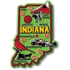 Indiana Colorful State Magnet by Classic Magnets, 2.5