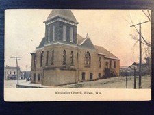 Vintage Postcard 1909 Methodist Church Ripon Wisconsin WI picture