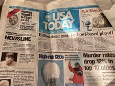 1998 Dec 30 USA TODAY NEWSPAPER - Magic Johnson Pres Race 4 Sections picture