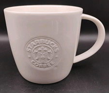 2009 Starbucks New Bone China Venti Wide Rim 3D Embossed Siren Medallion Mug picture