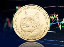 Dogecoin Doge Coin Crypto Currency Collectible Gold Commemorative Collector Gift picture