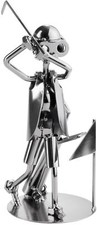 BRUBAKER Nuts and Bolts Sculpture Golf Player - Handmade Metal Man Figure Golf picture