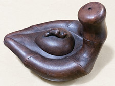 Vintage Wang Yinxian Style Yixing Zisha Teapot Abstract Biomorphic Red Clay Art picture
