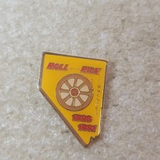 Roll With Rick Pinback Button Promo 1990-1991 Nevada Shape picture