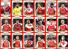 Arsenal English League Champions 2025-26 Football Trading Cards please read picture