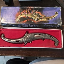Blood And Ruins Hawkbill  Fixed Blade Metal Handle Liner Box picture
